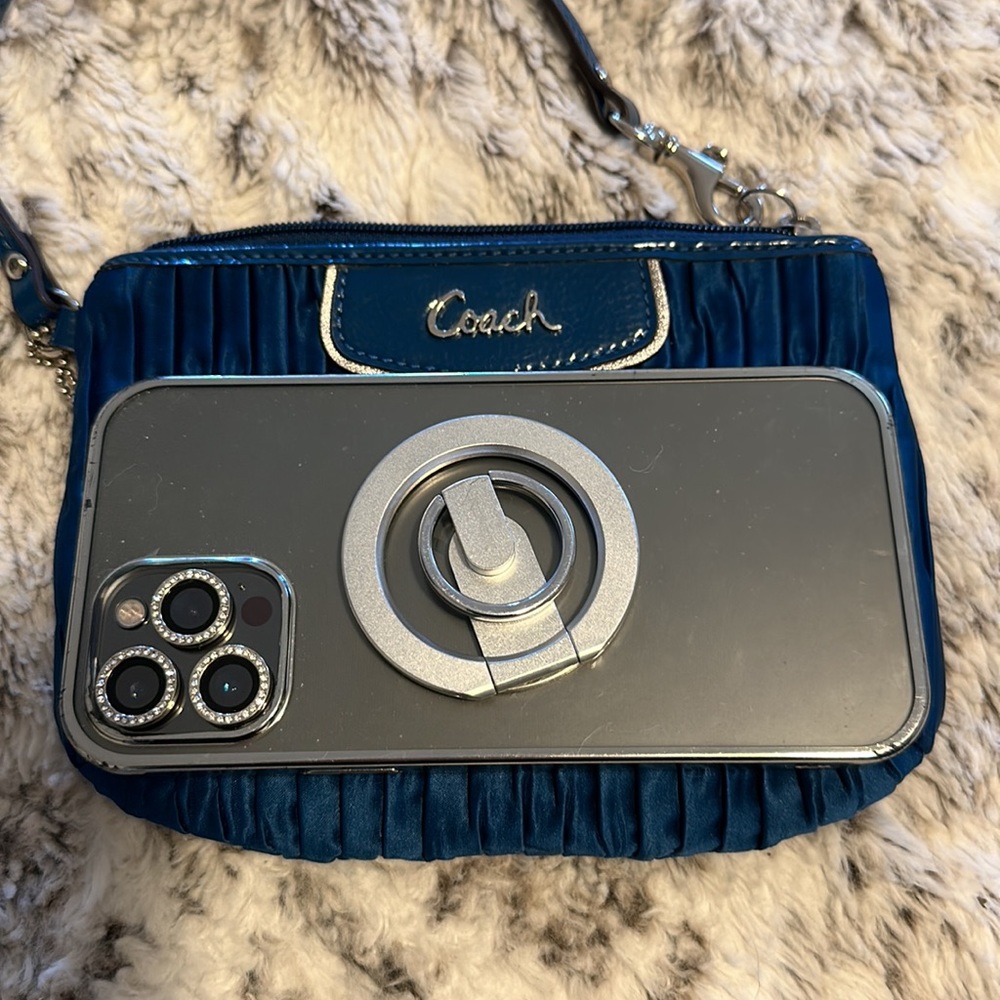 Coach Satin Ruched Wristlet - Picture 5 of 9